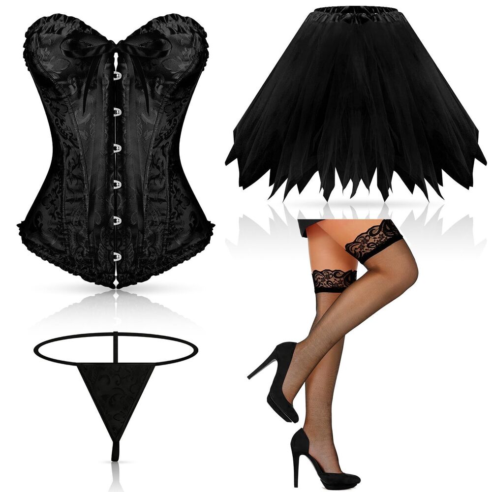 2795 Halloween Retro Court Costume Lace Back Floral Corset Lingerie Ballet